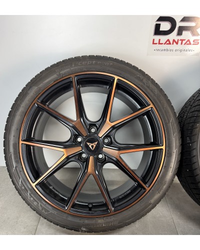 LLANTAS CUPRA 19 BRONCE CON NEUMÁTICOS