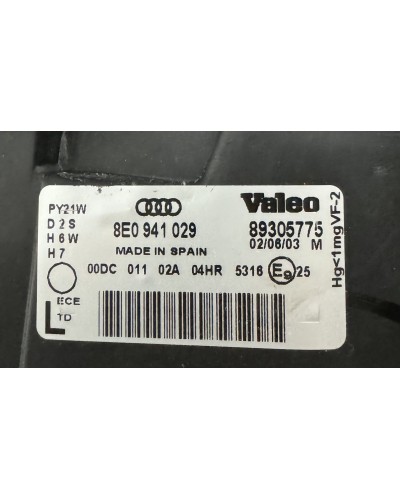 FARO AUDI XENÓN A4 S4 RS4 8E DELANTERO IZQUIERDO