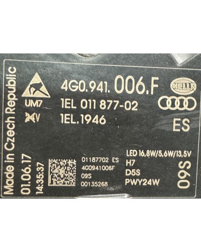 FARO AUDI BIXENON A6 S6 RS6 DELANTERO DERECHO